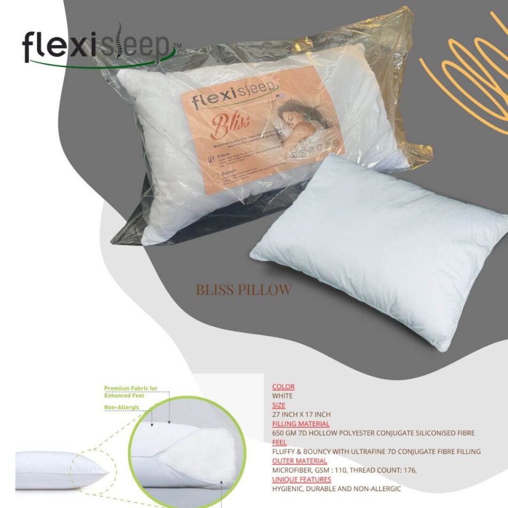 Bliss Pillow A Durable Washable Pillow Malaysia Flexisleep